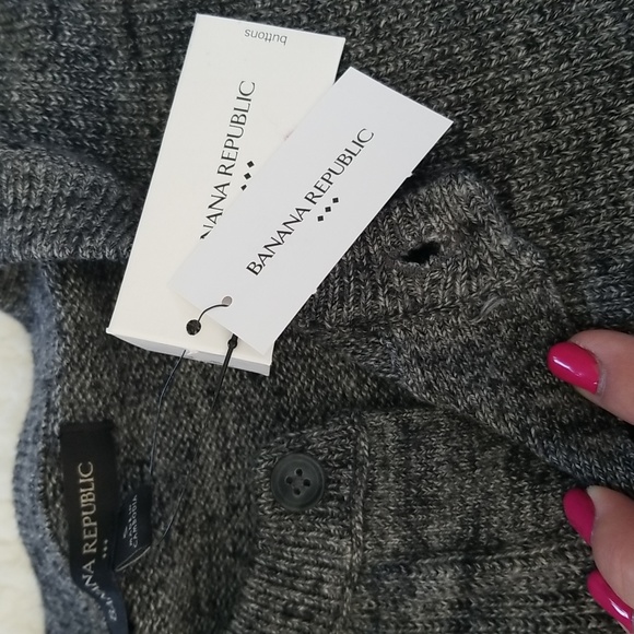 Banana Republic Mens tundra Henley sz S sz XXL gray light sweater - Picture 4 of 8